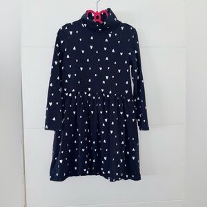 H&M Blue Dress with White Heart Pattern